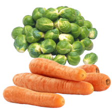 Spruiten zak à 500 gram,
winterpeen zak à 1000 gram